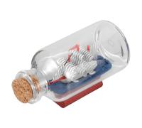 OSOLADY Mini Cruise Ship Drift Bottle Glass Ornament Nautical Desk Decor Ocean Theme Souvenir Boat in a Bottle Keepsake for Adults and Boys