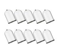 OSOLADY Mini Glass Wishing Bottle Pendants 10pcs Small Clear Globes with Metal Caps for Creating Miniature Landscapes and Decorative Projects