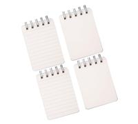 OSOLADY Mini Spiral Notepads with Paper and Iron Cover 4pcs Portable Pocket Memo Pads Practical Design to Protect Your Eyes and Avoid Visual Fatigue, for Writing