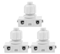 OSOLADY Momentary Push Button Suitable for Household and Commercial Appliances Easy Installation 3pcs with Screw on Design Abs and Copper Material for Lamps and Lights