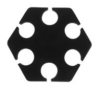 OSOLADY Multi Microphone Stand Tray Hexagonal Mic Holder for Wired Wireless Microphones Stable Storage Organizer Compatible with Live Streaming Recording Conference Use