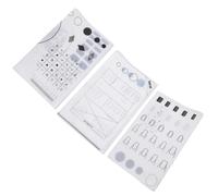 OSOLADY Nail Art Practice Mat and Design Plate 3 Pcs Silicone with Organized Grids Washable and Foldable Nail Practice Plate for Colour Combo Testing for Each Finger