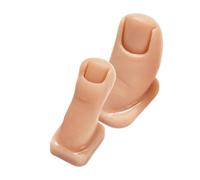 OSOLADY Nail Practice Toe Fingers Soft Realistic Beige Fake Feet 2pcs Silicone with Lifelike Texture for Nail Art Carving and Painting for