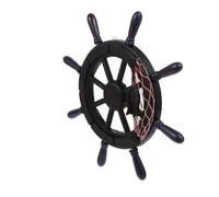 OSOLADY Nautical Ship Wheel Decoration Retro Mediterranean Steering Wheel Wall Hanging Pendant for Home Bar Restaurant Industrial Decor