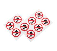 OSOLADY No Eating Drinking Warning Stickers 10Pcs Self Adhesive Round Vinyl Decals for Workshop Factory Safety Signage and Business Use