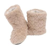 OSOLADY Non Slip Thickened Warm Floor Boots for Fall Winter High Tube Indoor Dance Boots with Slip Sole Soft Durable Material Easy to Wear Camel Color Adult