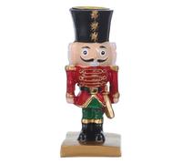 OSOLADY Nutcracker Candlestick - Resin Nutcracker Soldier Figurine Table Centerpiece for Holiday Dining, Candlestick Holder for Fireplaces Mantel Shelf, Fits 22mm/0.9" Dia.