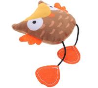 OSOLADY Orange Plush Cartoon Shaped Catnip Interactive Indoor Cat Chew for Cats, Stimulates Cat's Sense and Helps Decompress