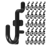 OSOLADY Pegboard Hooks Prevent Objects from Slipping Lightweight Black Hooks 50pcs for Hanging and Displaying Items for Car Repair Shops and Shopping Malls Organising