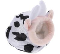 OSOLADY Pet Hamster Cotton Nest Hamster House Adorable Cow Design Lightweight Warm Sleeping and Resting Place Made of Premium Cotton Especially for Winter Random Color