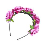 OSOLADY Pink Rose Hair Band for Bride and Women, Comfortable Lightweight Cloth Hair Hoop with Creative 3d Floral Design, for Wedding, Homecoming, and Mother's Day Accessories