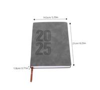 OSOLADY Planning Notebook Office Work Planner A5 Paper Notepad with Comfortable Smooth Writing Stylish Professional Look Grey for Recording Your Plans and Writing Diary
