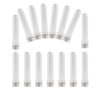 OSOLADY Plastic Sneaker Shoelace Storage Tubes Small Test Sample Bottles 15pcs with Screw Lids, Compact and Portable Sealed Containers for Organizing Tiny Items for Travel