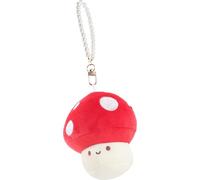 OSOLADY Plush Mushroom Keychain Pendant Red Hanging Charm Cute Cartoon Plush Key Ring Accessory for Bags and Couples