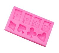 OSOLADY Poker Playing Cards Silicone Fondant Mold for DIY Baking, Bendable Chocolate Candy Mold, Cake Decorating Tool for Kitchen Candy Making