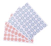 OSOLADY Polarity Label Stickers 20mm Round Self-Adhesive Paper Safety Sign Decals for Identification and Safety Compliance on Electrical Equipment Industrial Use