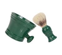 OSOLADY Portable Beard Shaving Brush and Foam Bowl Set with Pig Bristles and Polystyrene Material for Home and Travel Beard Cleaning Grooming