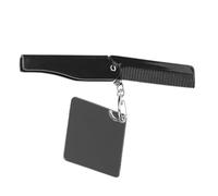 OSOLADY Portable Folding Comb for Men Travel Friendly Keychain Beard Comb with Fine Tooth Square Mirror Compact and Lightweight Design for Easy Carrying and Grooming