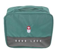 OSOLADY Portable Large Capacity Organizer Bag, Green Oxford Cloth Medicine Case with Thickened Fabric, Multi-Grid Household Medical Storage Pouch for Travel and Home Use