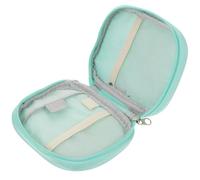 OSOLADY Portable Medicine Bag Portable Container with Zip Design Strong Wear Resistance Lightweight Green Oxford Cloth Polyester Fiber Aluminum Alloy for Flights and Fitness