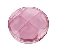 OSOLADY Portable Mini Pill Organizer Easy to Carry with 4 Compartments and Buckle Design and See Through PC Storage Case for Daily Travel Medication