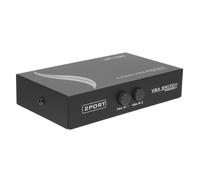 OSOLADY Portable Port Vga Box Splitter Out Vga Controller for PC Dvd Tv LCD Monitor Durable Design Easy Installation Manual Button