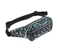 OSOLADY PU Fanny Pack for Women Stylish Waist Bag for Travel Sports Outdoor Adventures Durable Zipper Design for Easy Access for Jogging Biking Hiking Everyday Use Colorful Floral Pattern