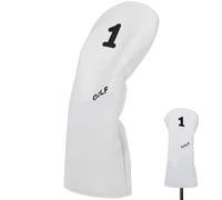OSOLADY Pu Golf Club Head Covers for Driver with Protective Layer, Portable and Minimal Style Golf Club Accessories, White Putter Headcover Suitable for Men and Women