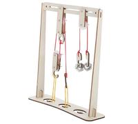 OSOLADY Pulley System Kit for Physics Teaching and Education with Wooden and Plastic Pulley Blocks and Bracket Set Encourages Creativity for Students in Science Experiments