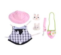 OSOLADY Rabbit Vest Leash Bunny Harness Leash Set with Sturdy Free Walking Feature Cotton Knitting Plush Material for Outdoor Activity Suitable for Rabbits and Small Pets