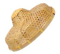 OSOLADY Rain-Proof Hat Farmer Fishing Hat 14.34x14.34x5.50in Lightweight Sturdy Oriental Style Simple Design Match with Vietnamese Long Dress Khaki