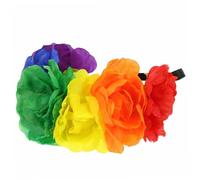 OSOLADY Rainbow Flower Headband Lgbt Pride Month Elastic Band Flower Hair Hoop for Women Festival Cosplay Photo Headband