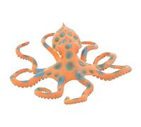 OSOLADY Realistic Blue Ringed Octopus Model Simulated Sea Animal Figurine for Educational Play Safe Touch Lightweight Display for Learning and Home