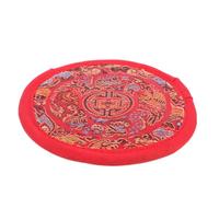 OSOLADY Red Cotton Cloth Singing Bowl Mat Hand-sewn Portable Buddhist Sound Bowl Cushion for Meditation and Ritual Use Simple Unique Style Pad