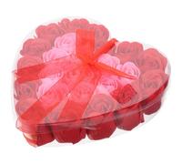 OSOLADY Red Rose-shaped Scented Soap Flower Box Luxury Wrapping Packaging, Non-odor and Safe Material, for Bath and Bathroom Use, Valentine's Day Or Mother's Day