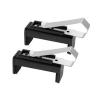 OSOLADY Remote Visor Clip for Garage Door 2Pcs Black ABS Stainless Steel User-Friendly Design Portable Car Sun Visors Mounting Accessory