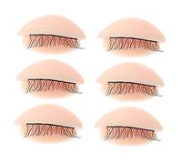 OSOLADY Removable Makeup Practice Kit 3 Pairs Skin Color Replacement Eyelids Lash Extension Training Accessory for Eyelash Technicians