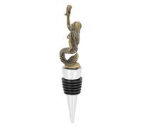 OSOLADY Reusable Mermaid Wine Bottle Stopper Zinc Alloy Material with Airtight Seal Flat Bottom Design to Preserve Freshness, Suitable for Wine Bottles on Countertop Or Cabinet