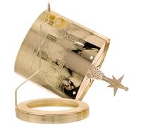 OSOLADY Rotating Candle Holder Decor Metal Tabletop Candle Stand Stylish Hollow Design for Dining Table Centerpiece Romantic Finish for Xmas Parties