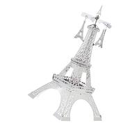 OSOLADY Rotating Eiffel Tower Silver Candle Holder Metal Stand for Dinner Cup Spinning Tea Centerpiece
