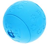 OSOLADY Rubber Chew Dog Medium Blue Triple-layer Treat Dispensing Ball for Small and Large Dogs Interactive and Training Pet