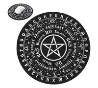 OSOLADY Rubber Pentagram Divination Board Mat with Comfortable Touch and Longer Service Life, Black Pendulum Board for Home Party Decoration and Desk Centrepiece with Mysterious Atmosphere