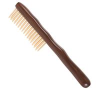 OSOLADY Sandalwood Comb Double-row Teeth Hair Comb Wooden Massage for Curly Hair Styling Practical Use