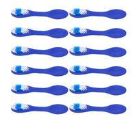 OSOLADY Security Toothbrushes Portable and Reusable Oral Care with Short Handle 12pcs and Soft Finger Sleeves Effective Cleaning, Designed for Safety for Prison Use for Prisoners