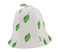 OSOLADY Shower Cap Shower Bonnet Sauna Bucket Hat Sauna Hat Russian Banya Hat Scrub Cap Sauna Head Protections Shower Hat Russian Spa Hat Skull Caps Winter Cap Non-woven Fabric Light Green