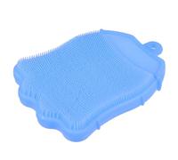 OSOLADY Silicone Baby Shower Brush with Soft Massage and Deep Cleansing Features for Infant Bathing and Face Exfoliating, Gentle Blue Bath Accessory for Boys and Girls and Sensitive Skin