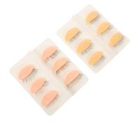 OSOLADY Silicone Eyelash Mannequin Head 6 Pairs Replaceable Eyelids for Lash Practice Realistic Eye Skin for Makeup Artists and Eyelash Technicians