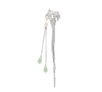 OSOLADY Silver Vintage Hair Fork Hair Pin Zinc Alloy Acrylic Material Elegant Ancient Style for Women Han-style Clothing Head