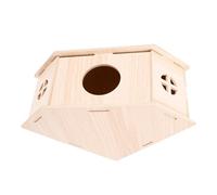 OSOLADY Small Animal Shelter Wooden Hamster House Triangular Shape for Rat and Guinea Pig Cage Relaxation Spot