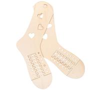 OSOLADY Sock Form Knitting Wooden 2Pcs Thickened Blocks with Smooth Surface for Crochet Stocking Shaping and Yarn Care